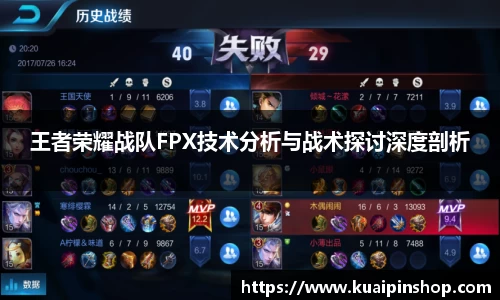 王者荣耀战队FPX技术分析与战术探讨深度剖析