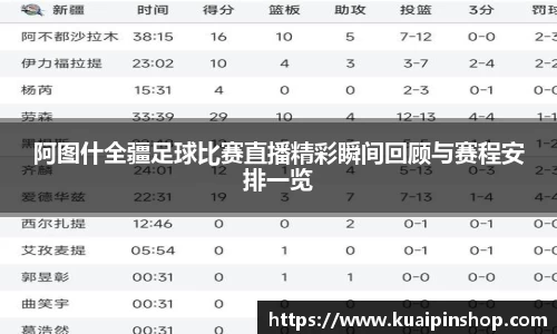 阿图什全疆足球比赛直播精彩瞬间回顾与赛程安排一览